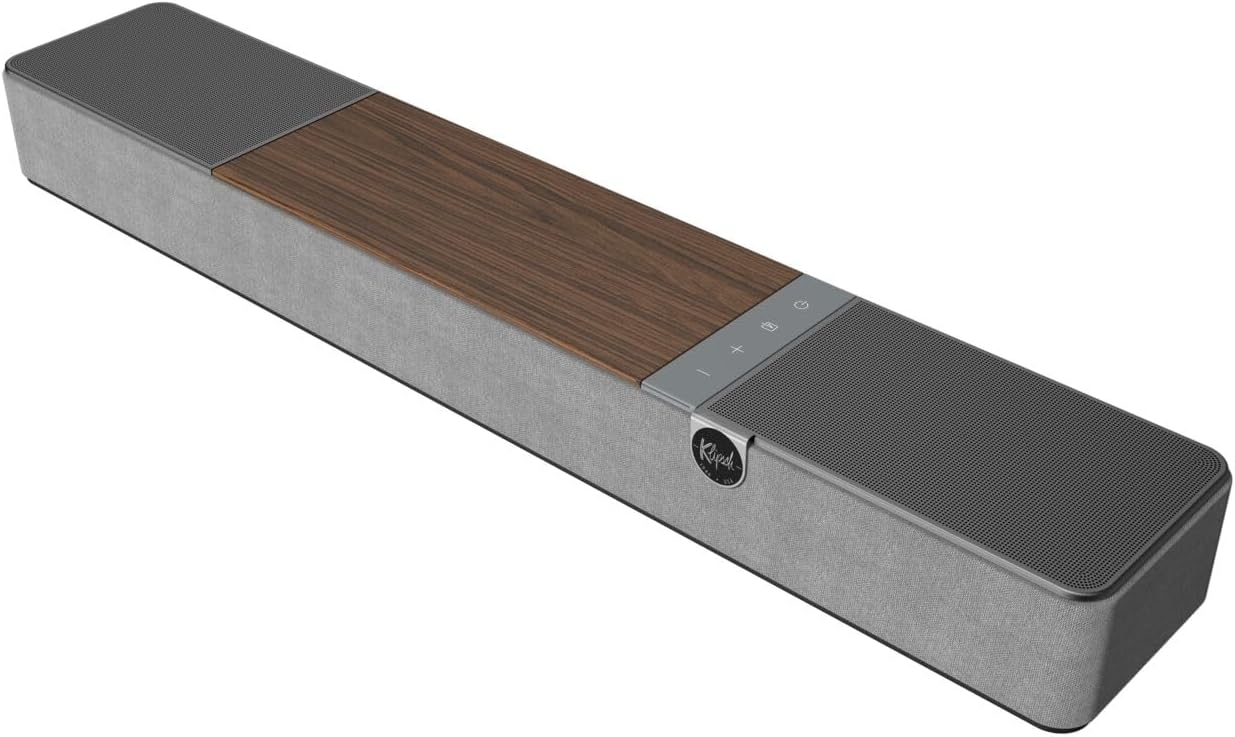 Klipsch Flexus CORE 100 2.1 Channel Powered by Onkyo Bluetooth Sound Bar with Dolby Atmos and Custom Tuned Bass - Walnut