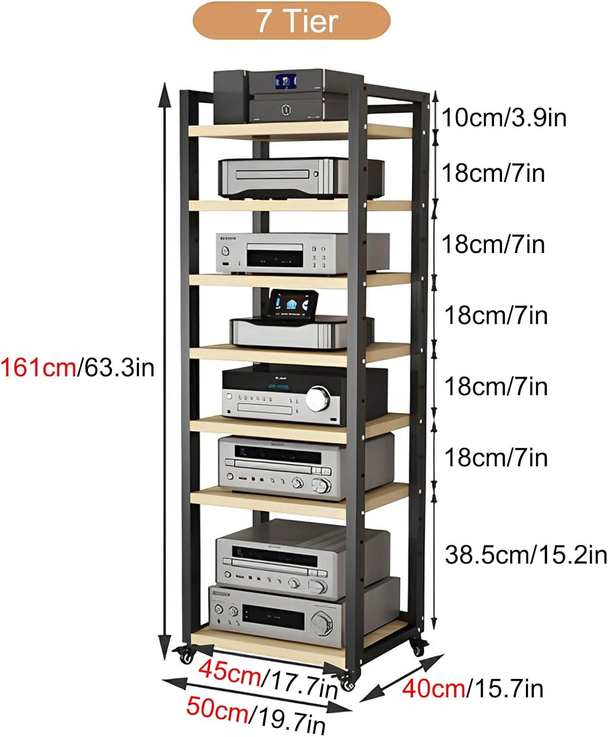 ISOFORMA 5/6/7/8-tier AV Media Stand