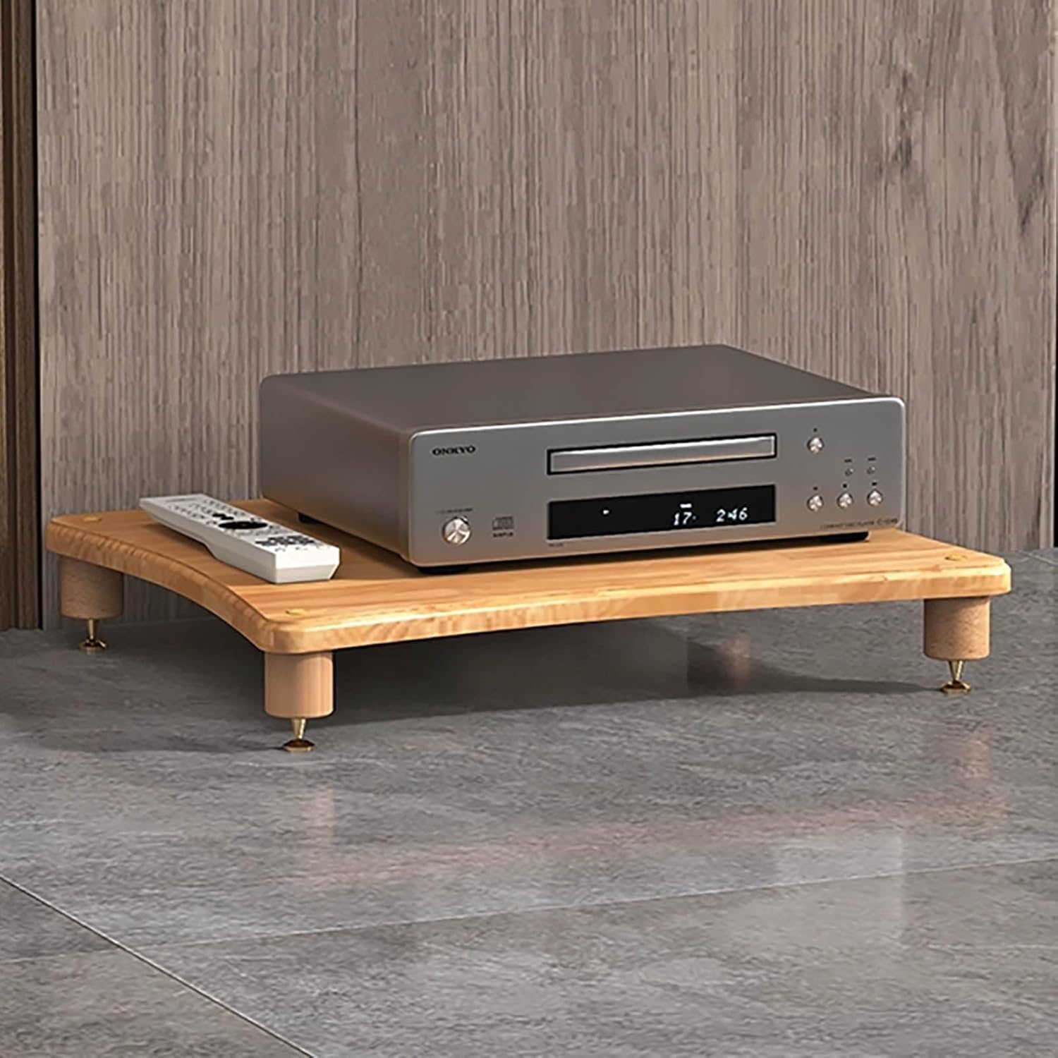 Natural Solid Wood AV Media Stand