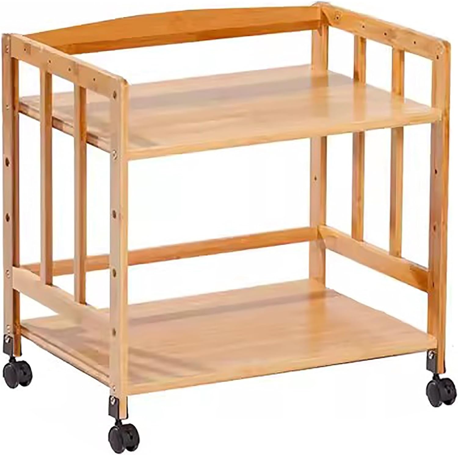 Media Stand Corner Shelf Adjustable Height with Wheels