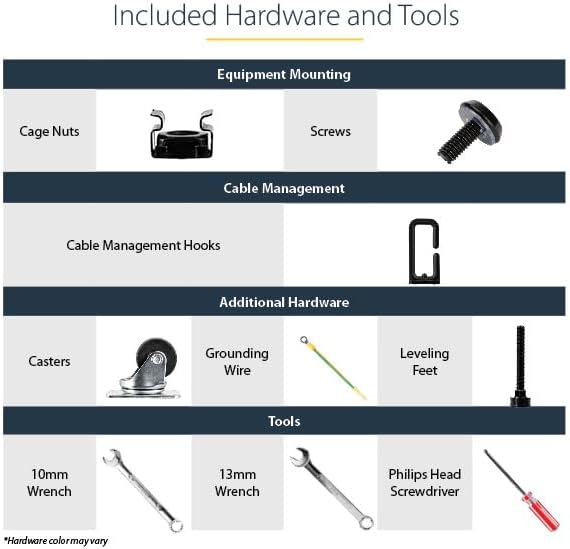 StarTech.com 4-Post 12U Mobile Open Frame Server Rack