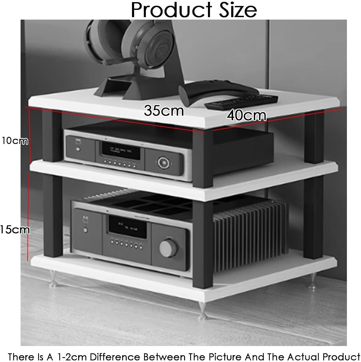 3-Tier Audio Media Rack