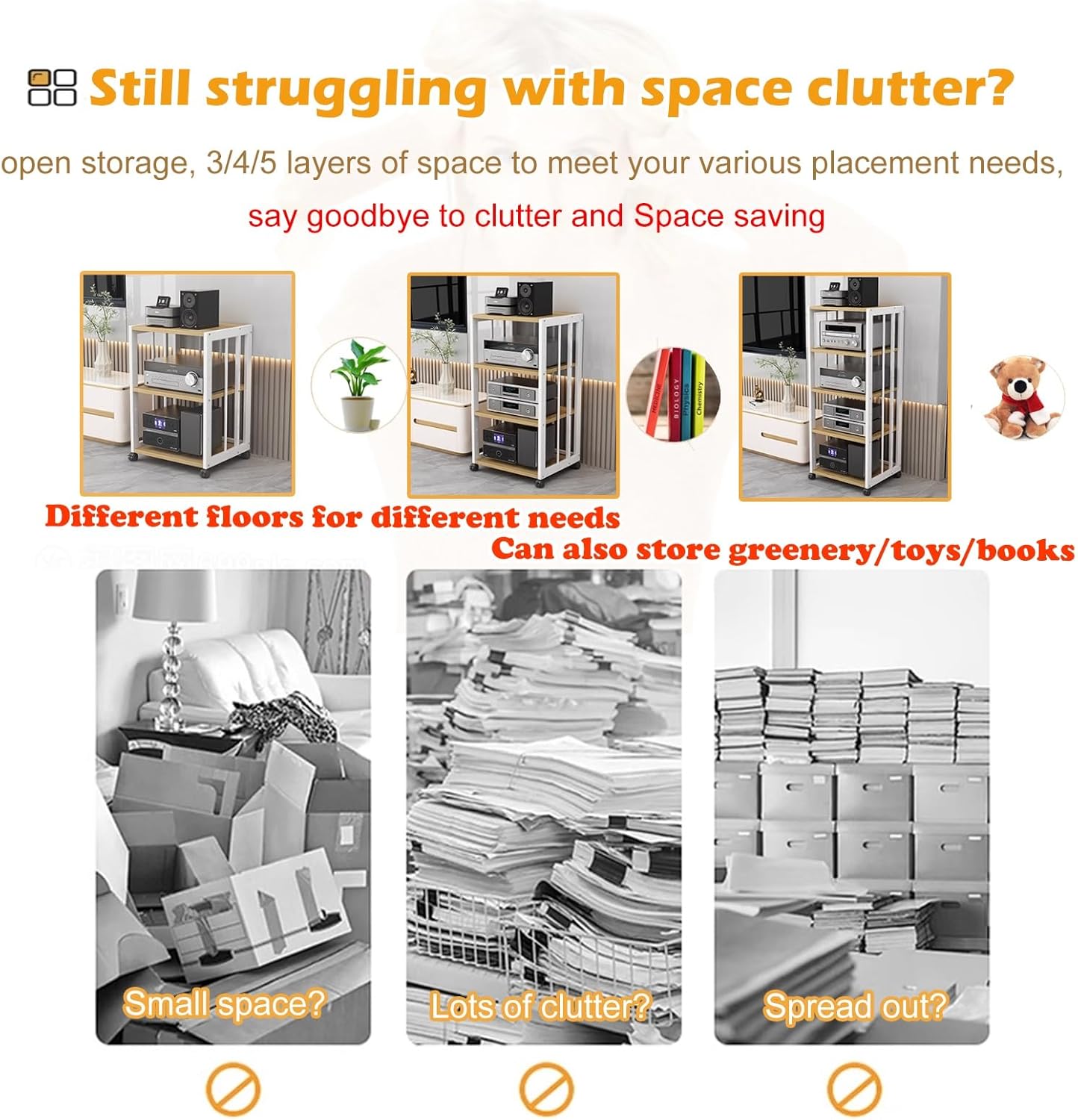 WLCGYD Height Adjustable Amplifier Rack Shelf