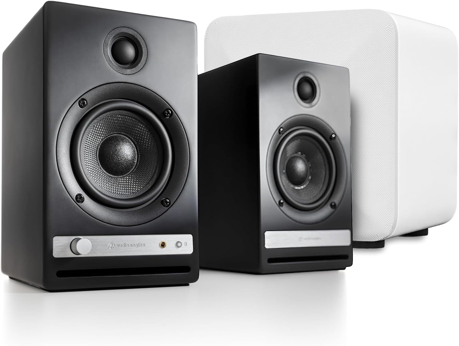 Audioengine HD4 Black Speakers with 210 watt S6 Subwoofer for Music Gaming Movies Studios Dorms Bedrooms Offices