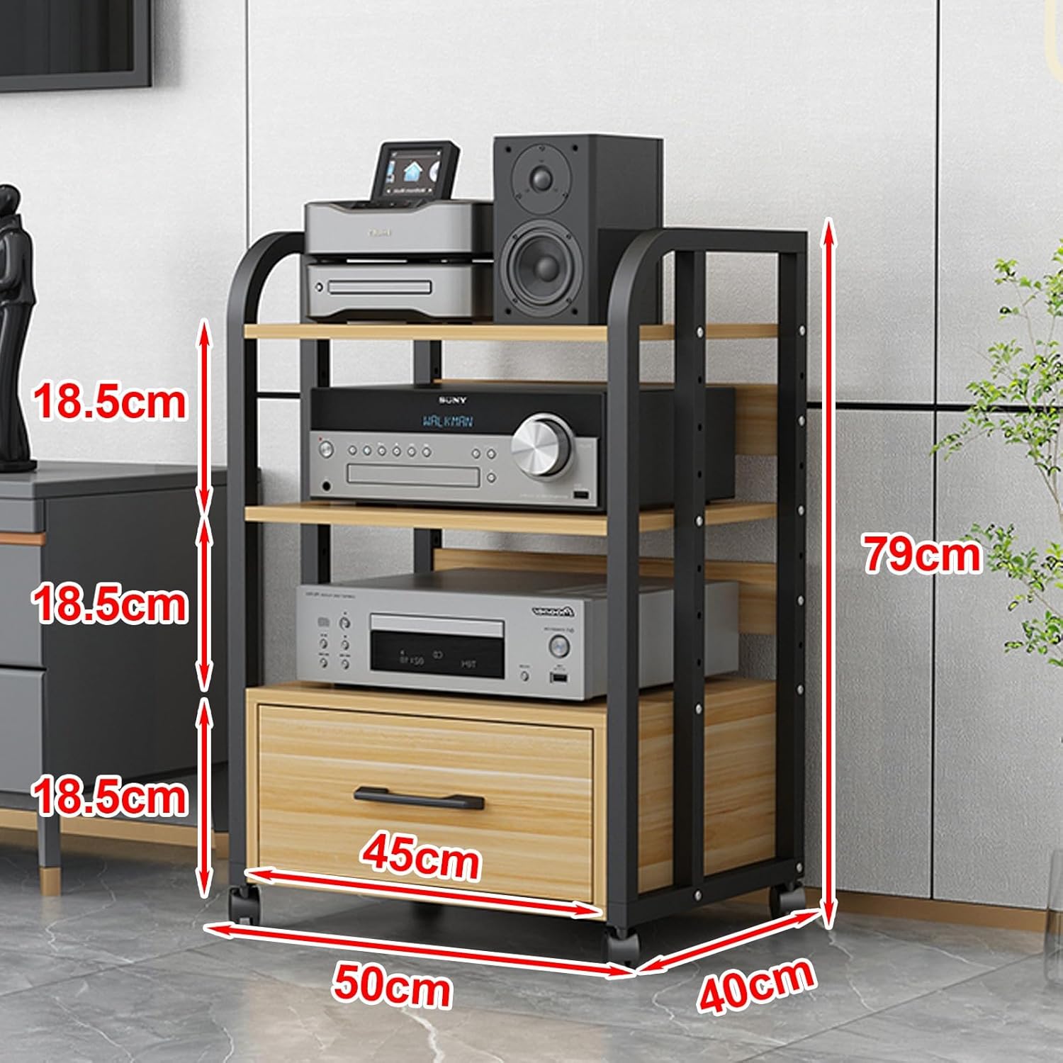 YIFAIIX Media Stand with Wheels