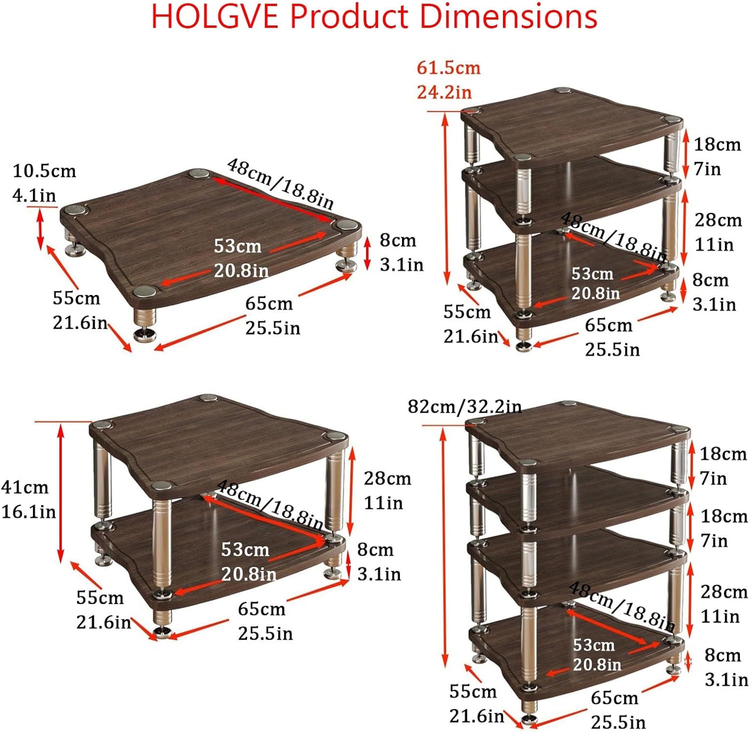 HOLGVE Audio/Video Media Stand