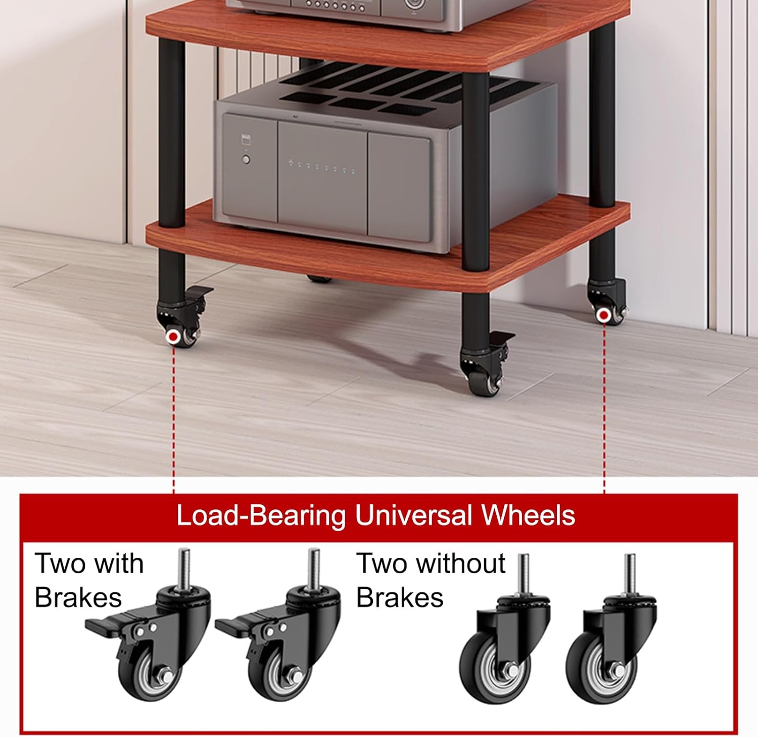 2/3-Tier AV Media Player Stand Multifunctional Entertainment Center