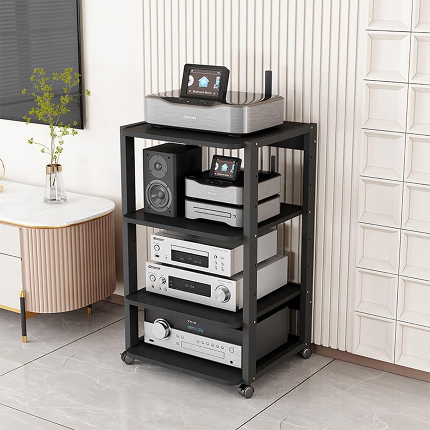 UYCVT Movable Media Stand Media Stand Entertainment Center for Tv