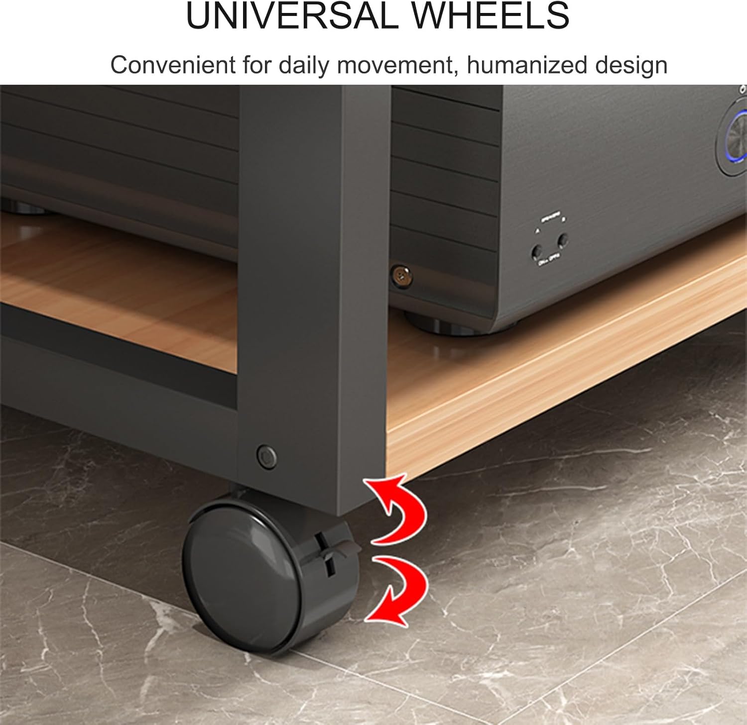 HXFAAFXH Audio-Video Media Stand with Adjustable Shelves