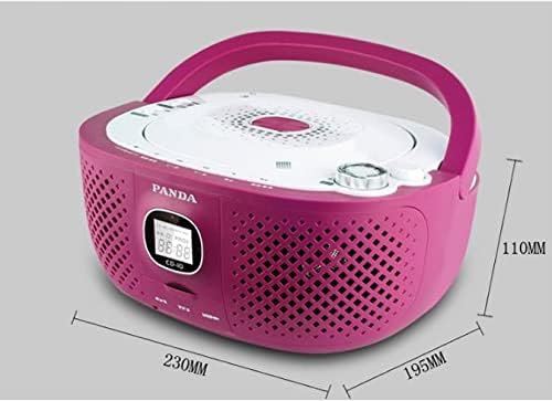 Portable Top Loading CD Boombox with FM Stereo Radio CD-R/CD-RW/MP3/WMA Compatible LCD Display AUX Port Remote Control USB/SD/TF Card Socket (Colour: Purple)