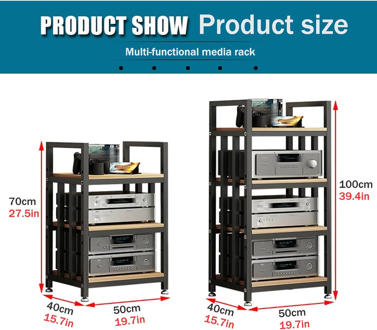 AV Media Stand Storage Cabinet