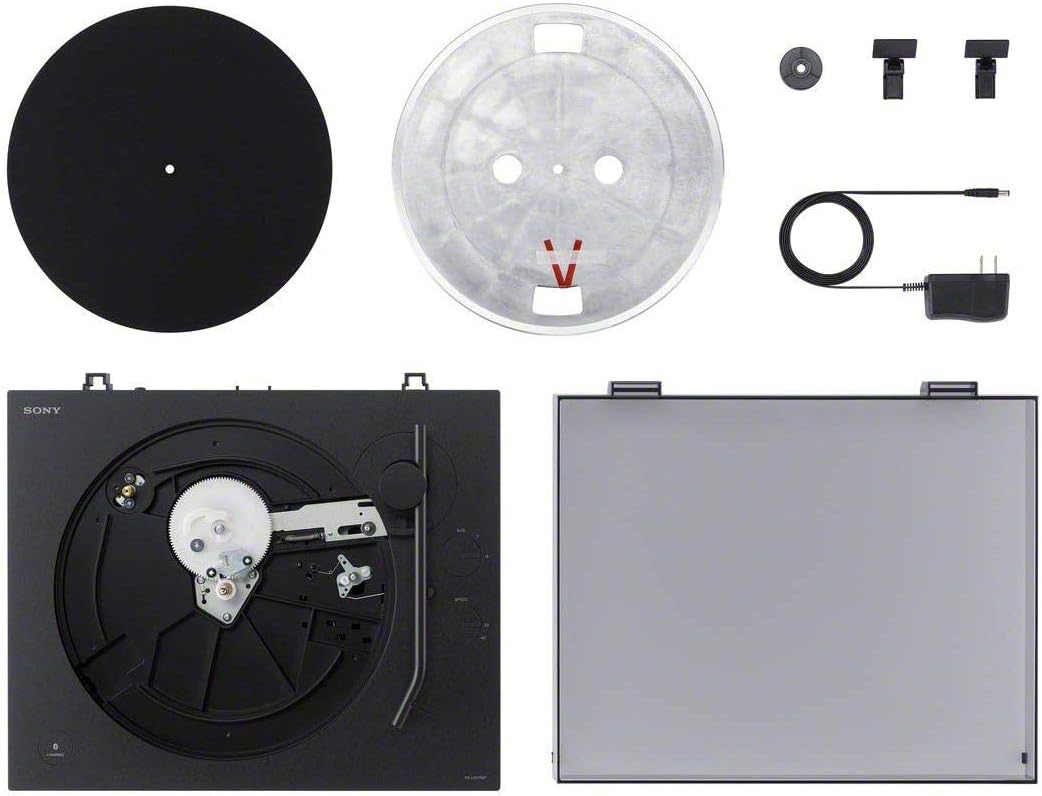 Sony PS-LX310BT Hi-Res Belt-Drive USB Turntable Bundle with Deco Gear 12 inch Universal Silicone Platter Mat and Microfiber Cleaning Cloth