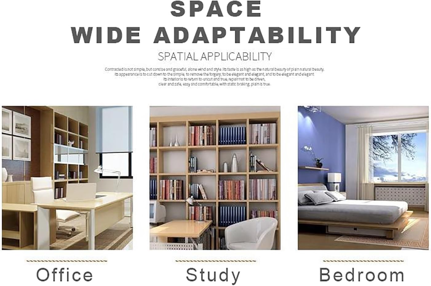 DLYZAYE Wooden Display Cabinet with Wheels