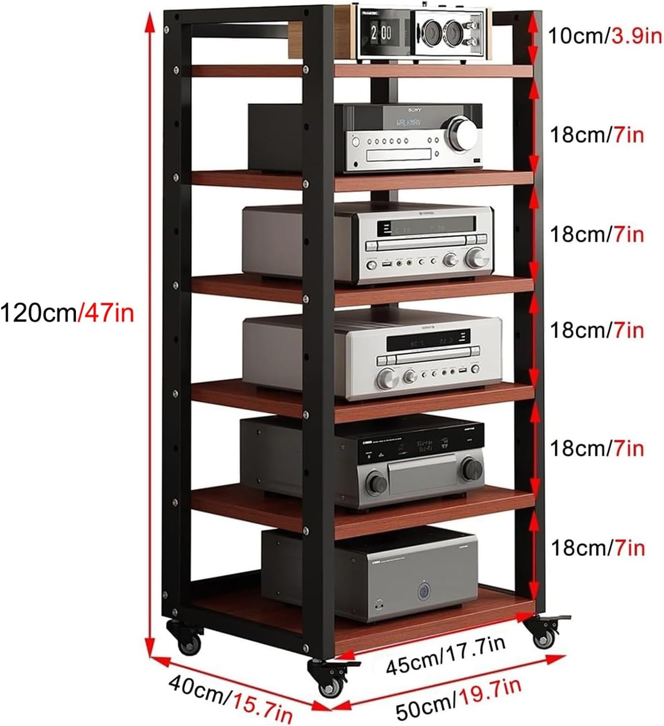 ISOFORMA 6 Tier AV Media Stand