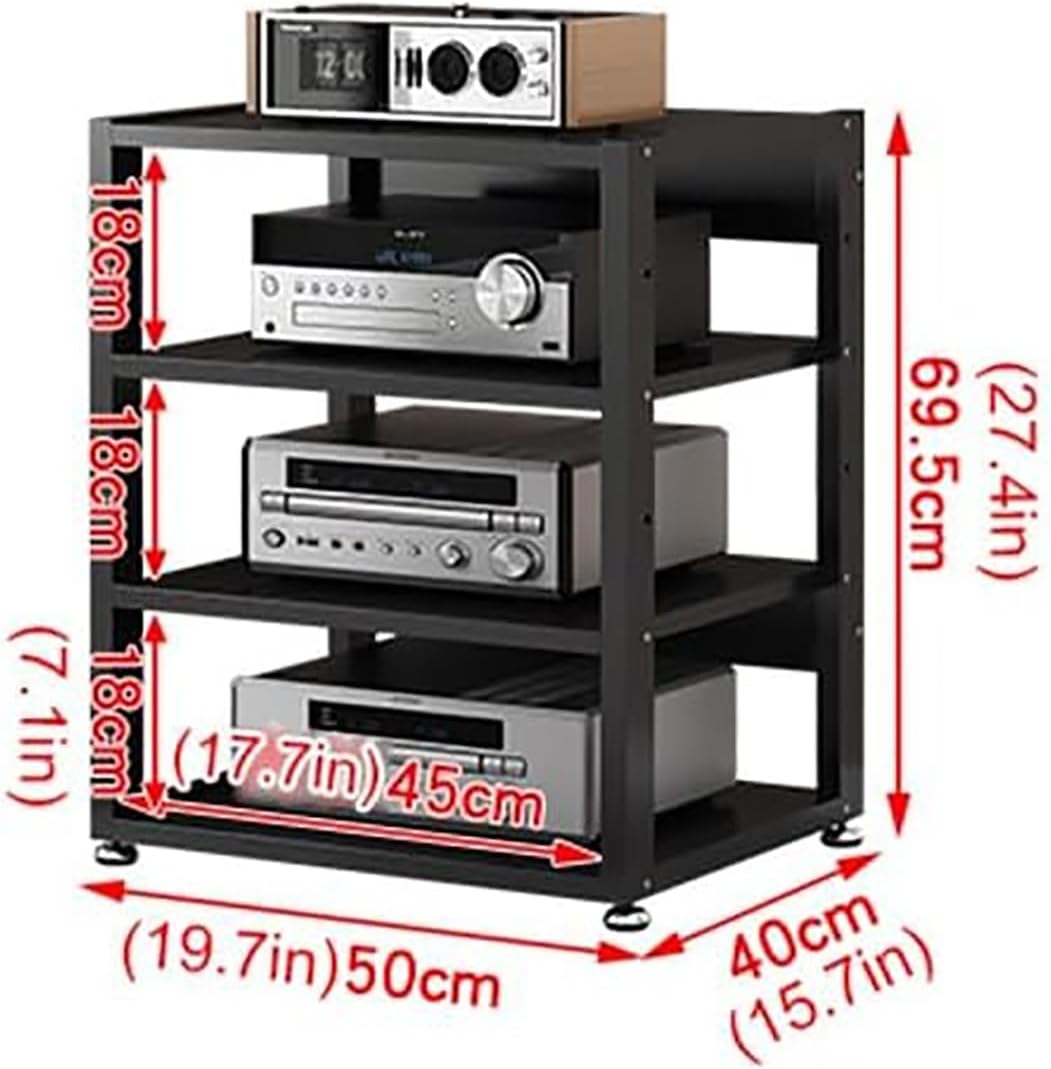 XingLi AV Media Cabinet Stand Audio/Video Component Cabinet Stereo Rack Audio Tower