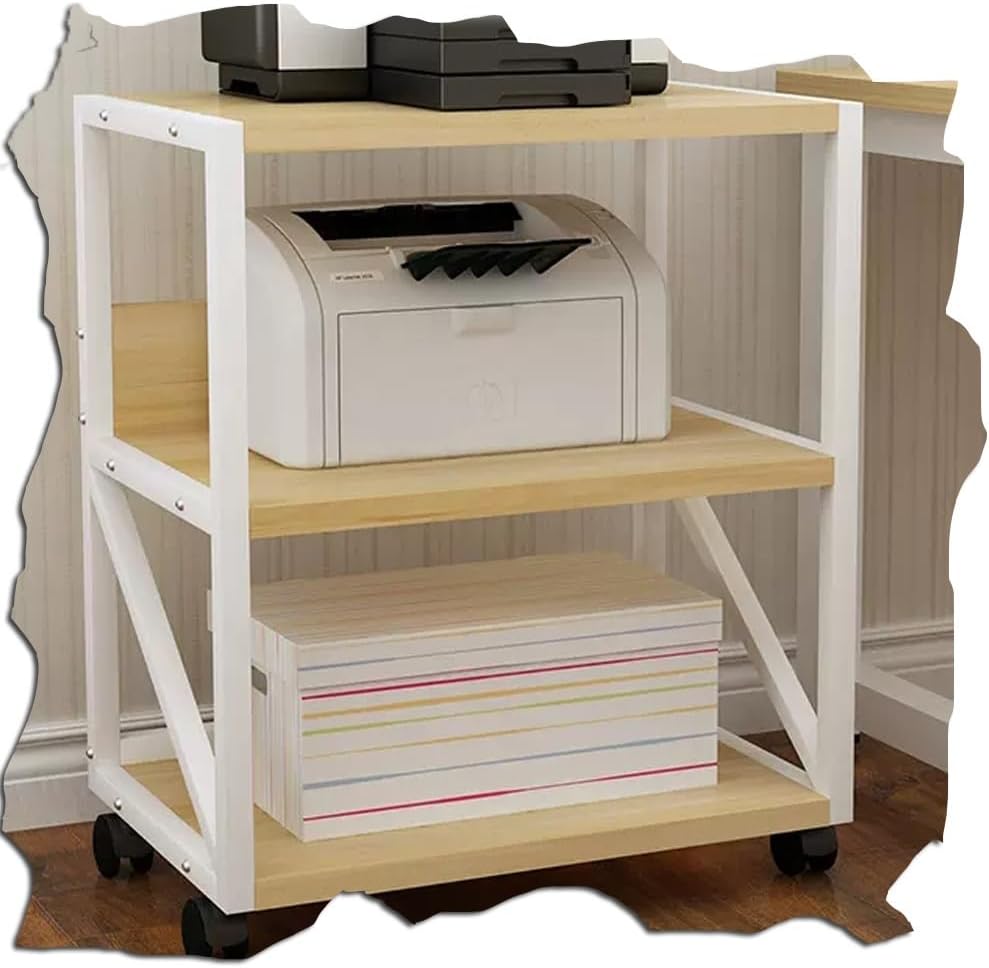 NILZA Movable Media Storage Cabinet Audio Video Media Stand Open Audio Component Cabinet 3 4 Tier Stereo Stand AV Rack Audio Tower for Home