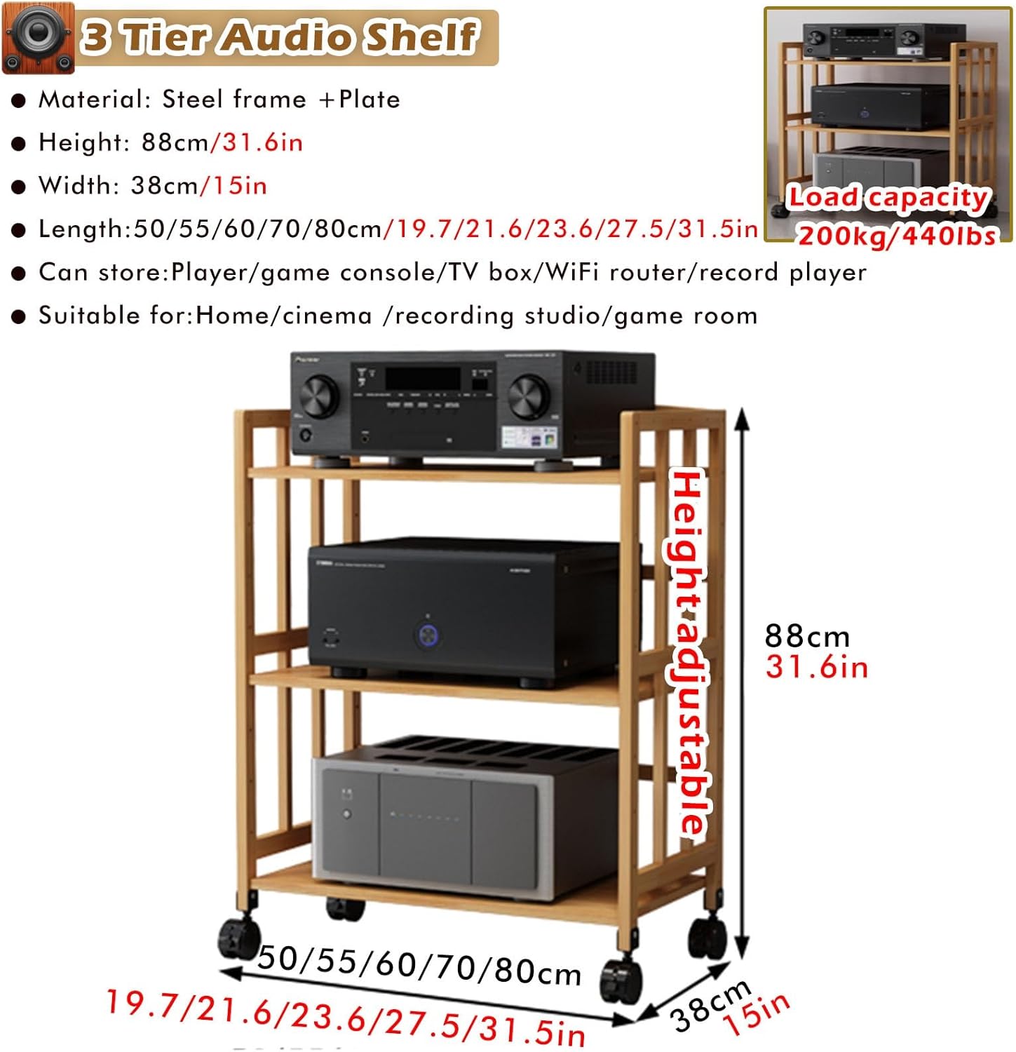 Av Media Stand 3 Tier