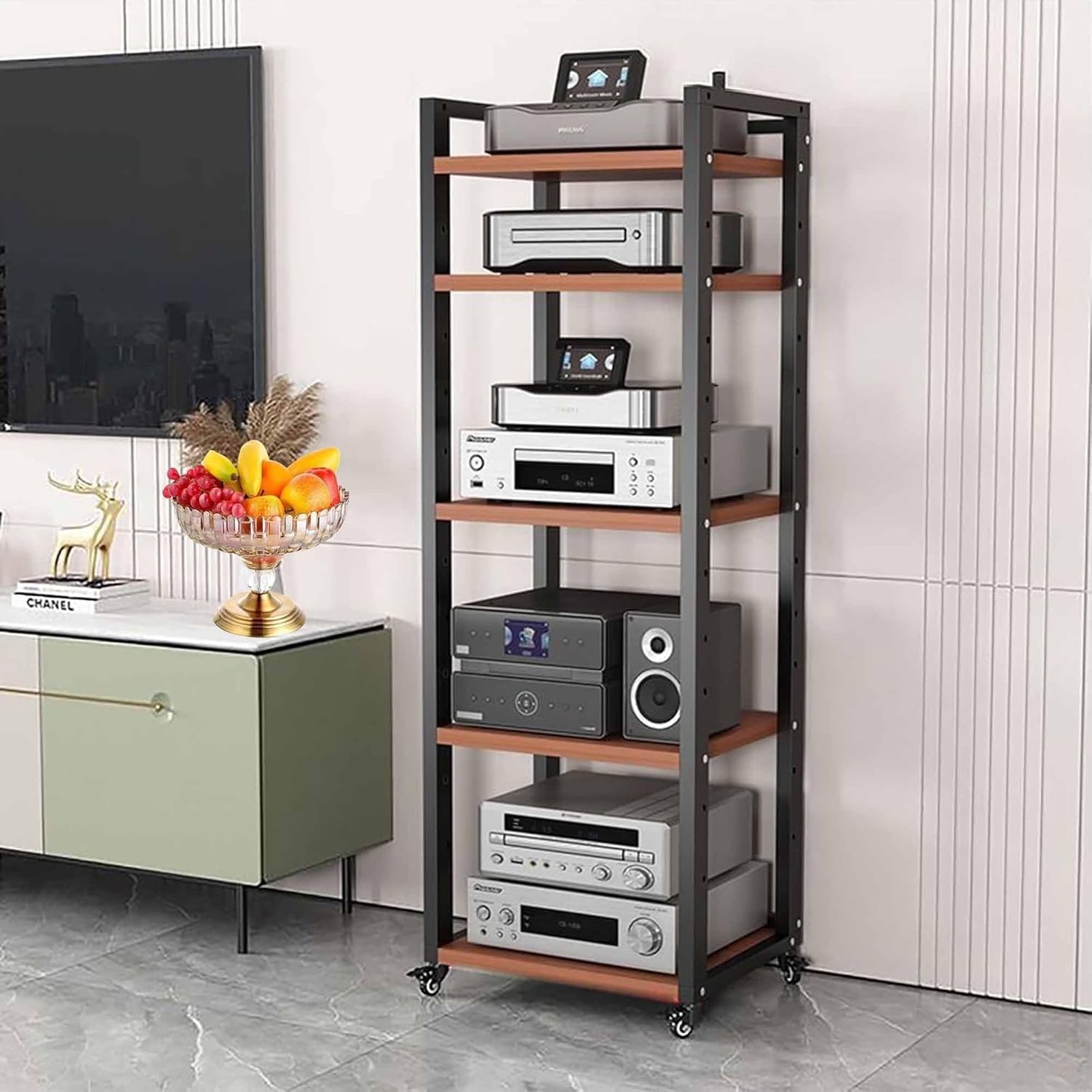 6/7/8 Tier Av Media Stand - DVD Audio Rack Cabinet