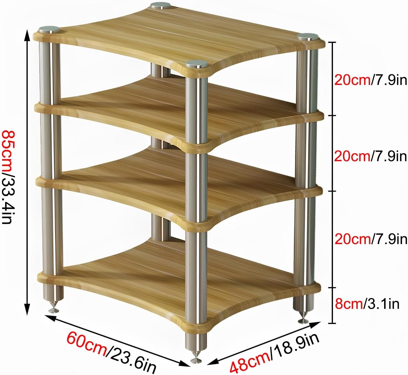 ISOFORMA 1/2/3/4 Tier AV Media Stand