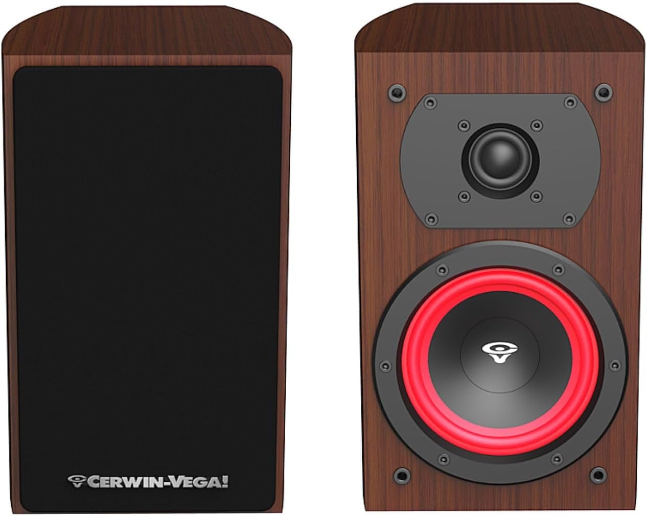 Cerwin Vega!LA Series 6.5” 2-Way Bookshelf Speakers (Pair) - LA165E(Expresso)
