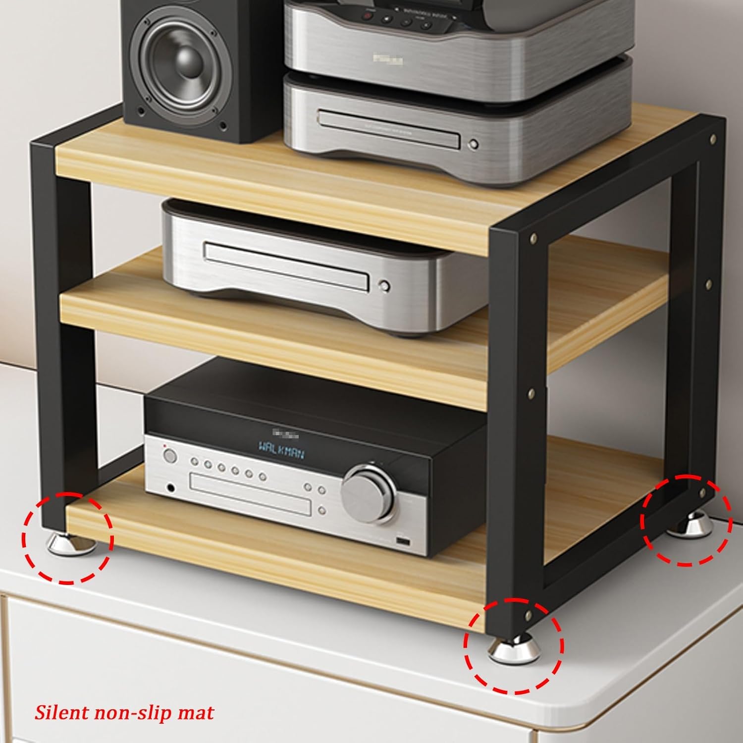 JIAOCKJIAO 3/4 Tier Media Stand