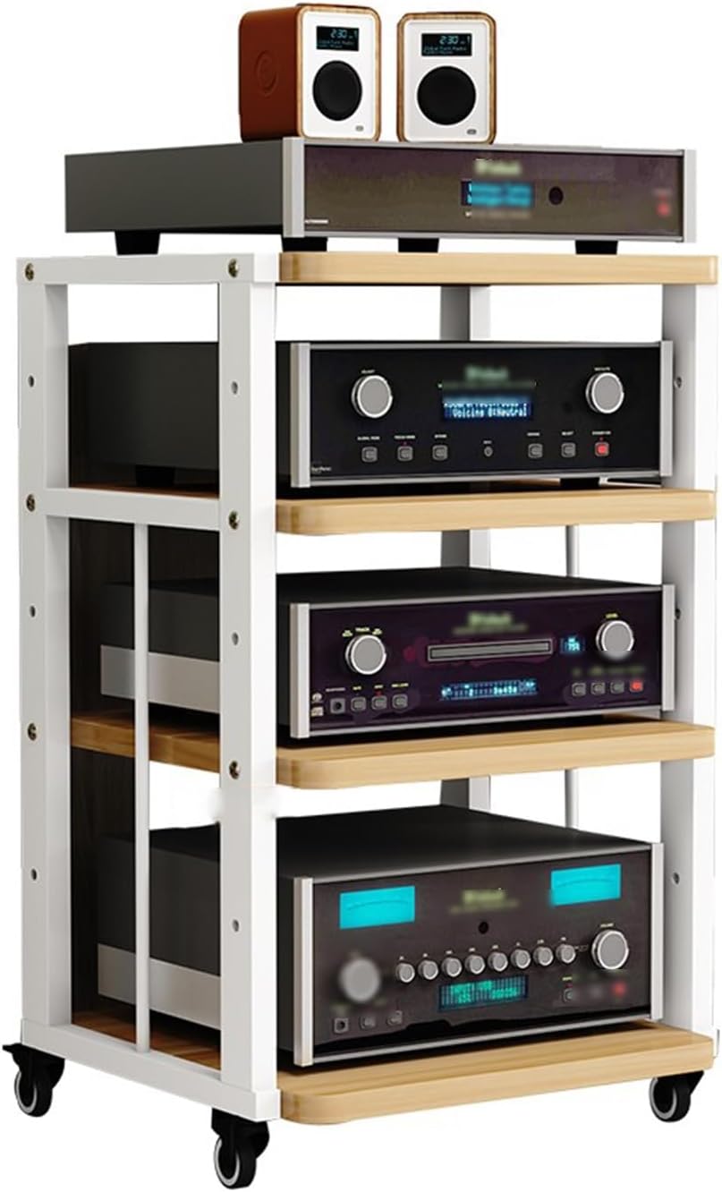 Adjustable 4 Tier AV Media Stand