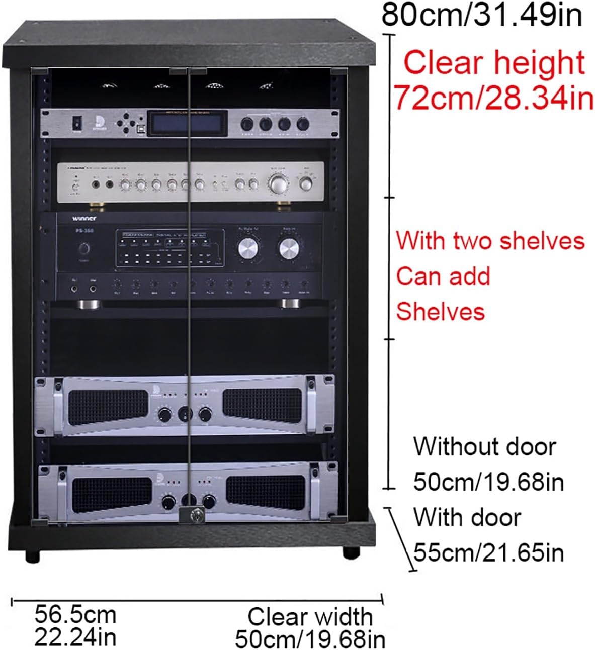 Vintage Wooden Media Cabinet for Record Players