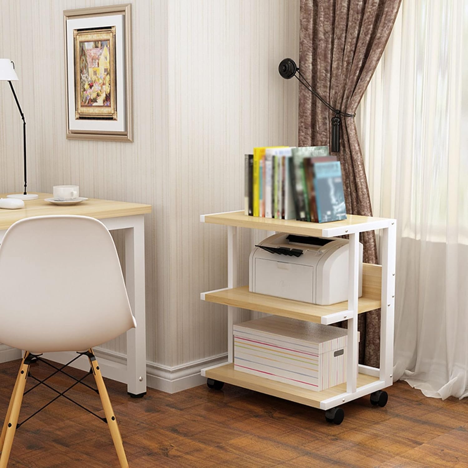 AV Media Stand Audio Rack CD Player Stand Stereo Component Storage Cabinet