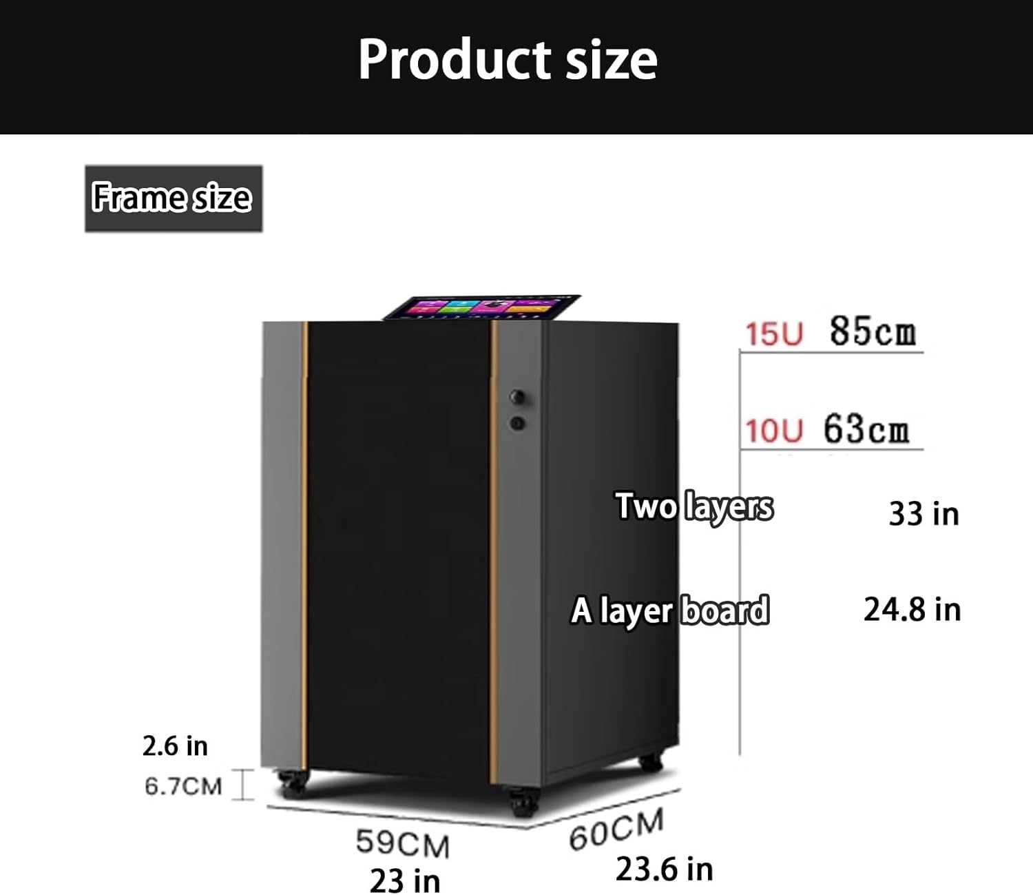 KUKIXKK AV Media Stand with Wheels
