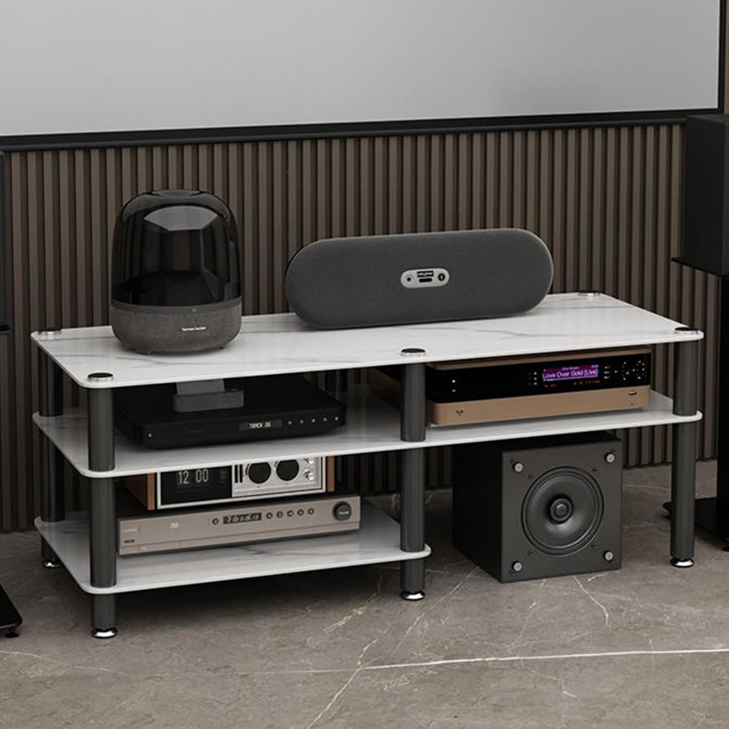 LYXWGRZD 3 Tiers Media Stand