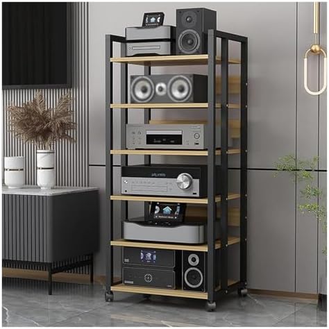 USZWBY HiFi Rackshifi Racks 4/5/6 Tier Home Stereo Rack Cabinet
