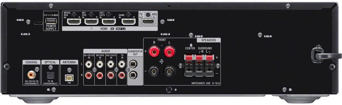 Sony STRDH590 5.2 Channel Surround Sound Home Theater Receiver: 4K HDR AV Receiver with Bluetooth