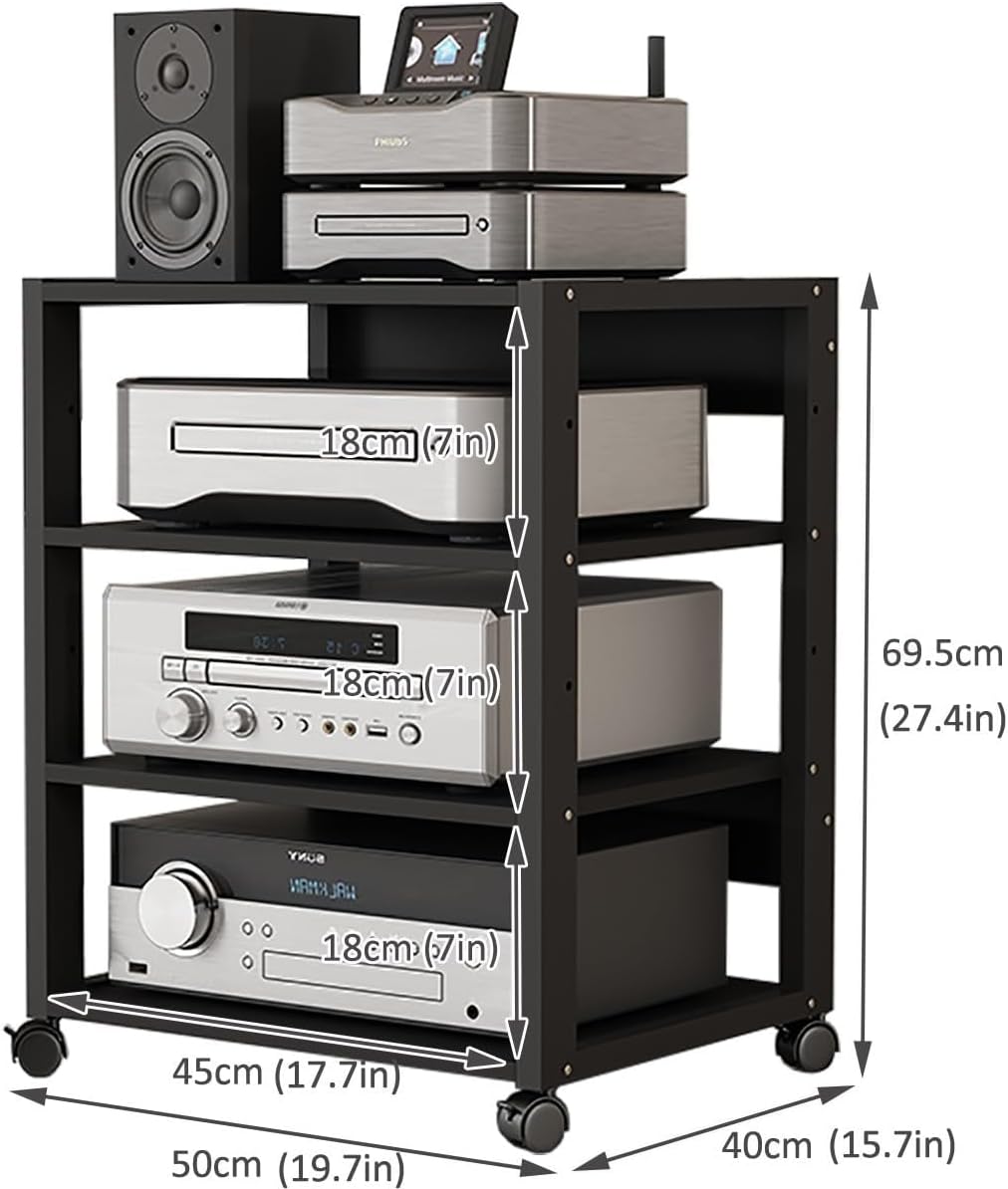 3/4/5 Tier AV Media Tower Stereo Cabinet