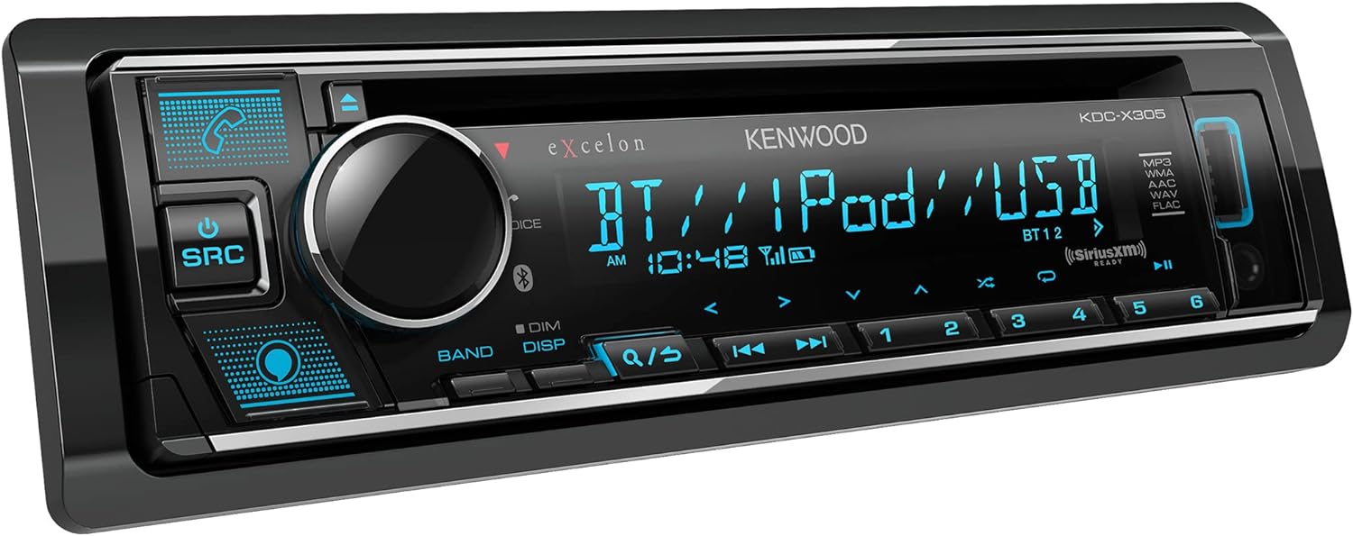Kenwood KDC-X305 eXcelon CD Car Stereo Receiver w/Bluetooth Hands Free Calling