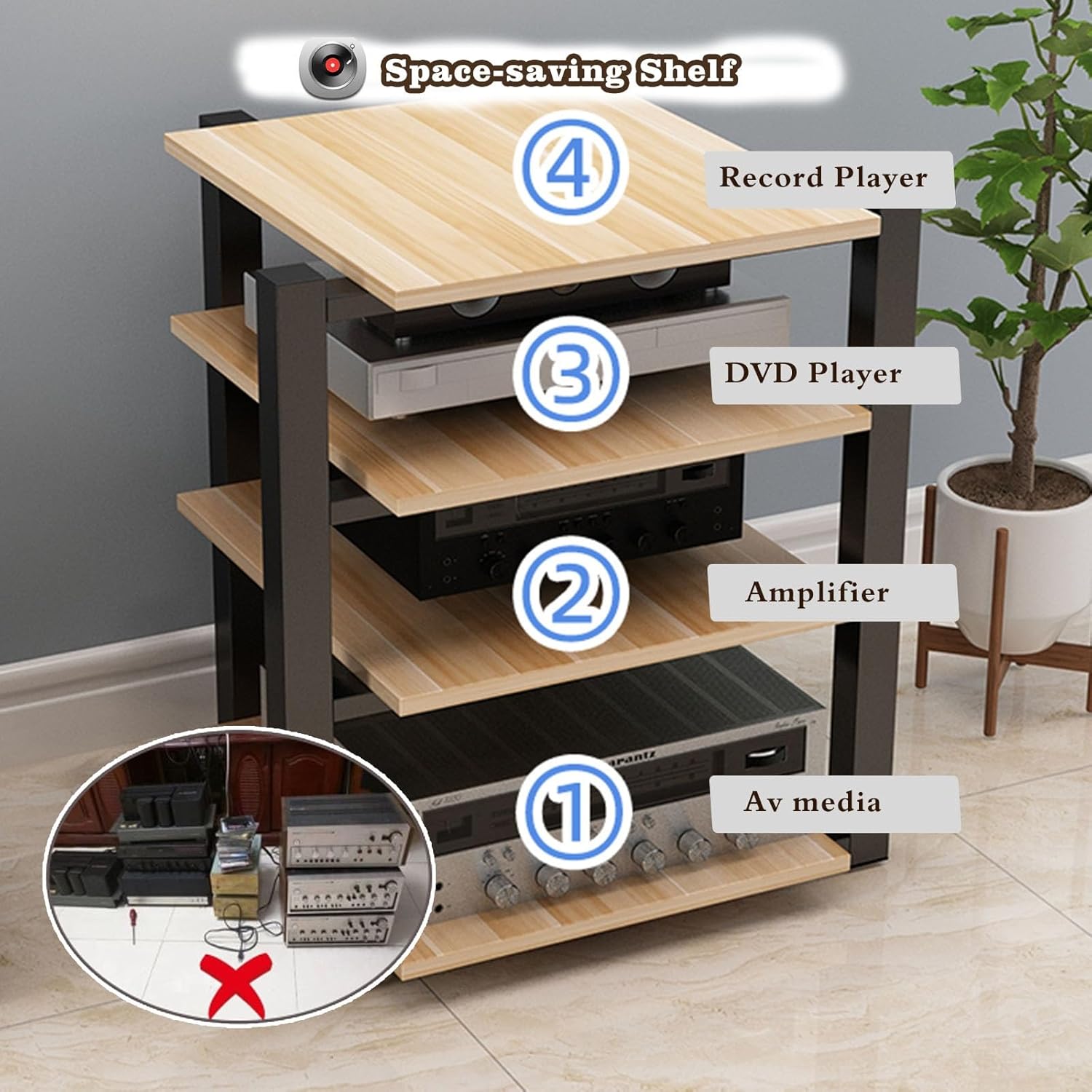 WLCGYD Media CD Amplifier Stand