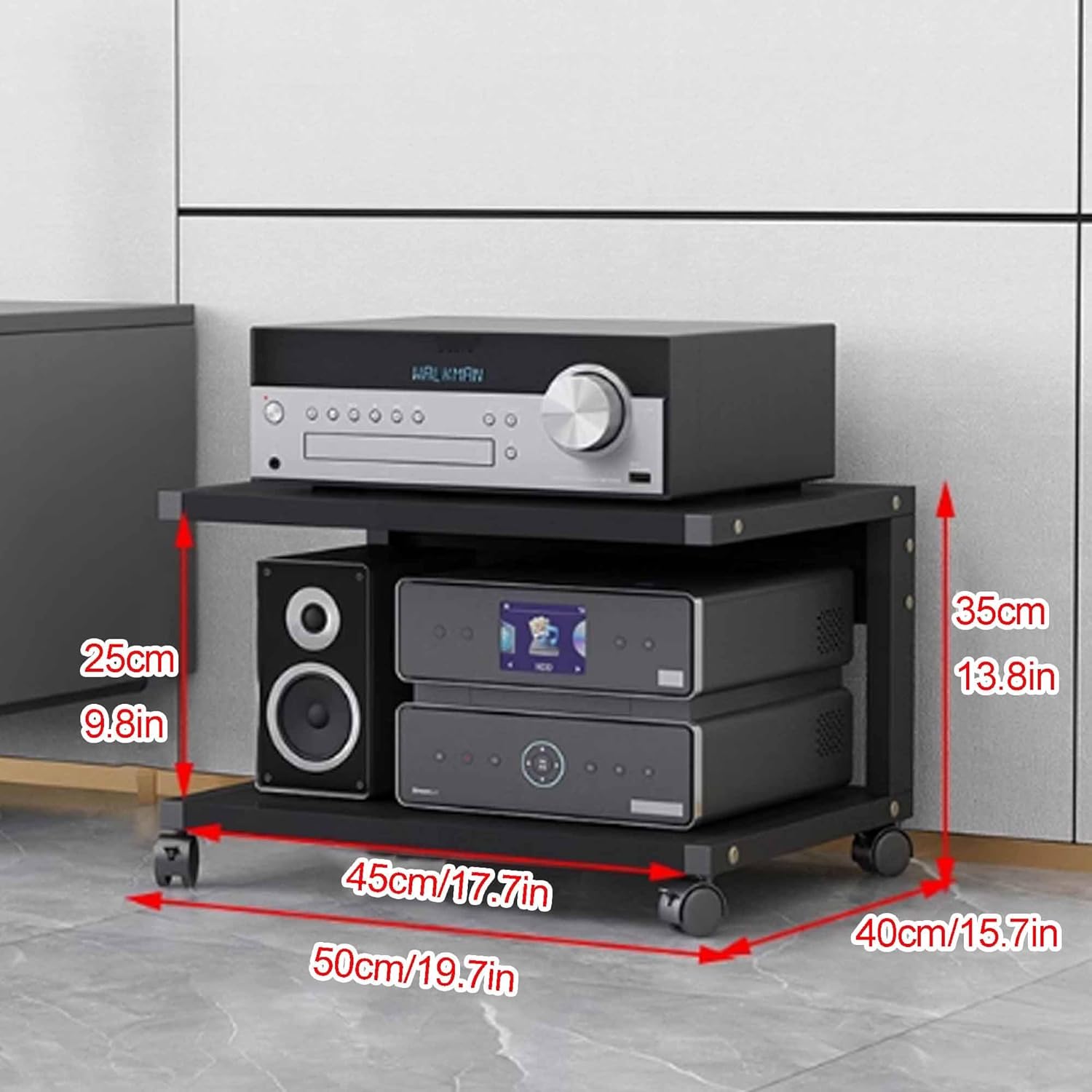 FLDYGMLU Modern AV Media Cabinet - Stereo Stand & Storage Rack for Living Room