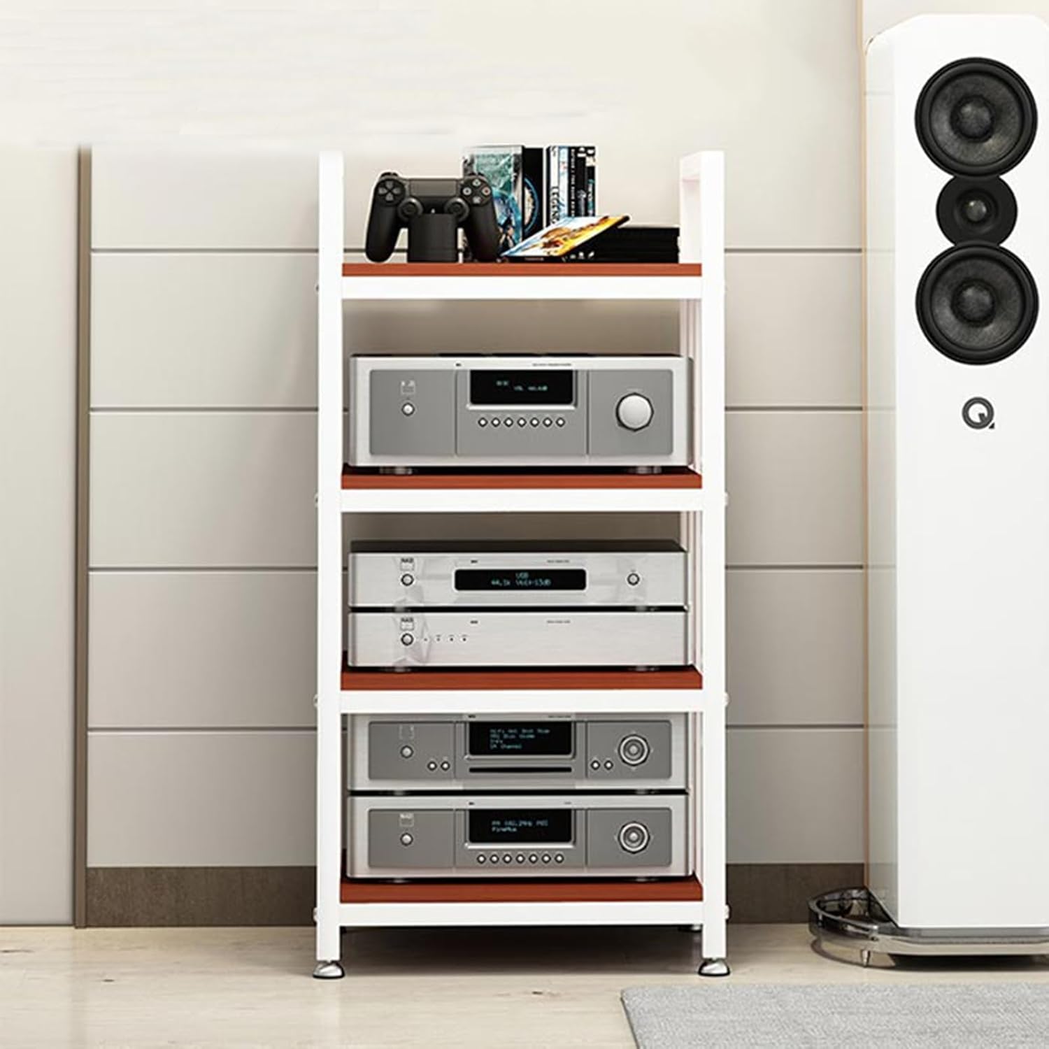 PPOIUYK 4layer Av Media Stand Corner Shelf