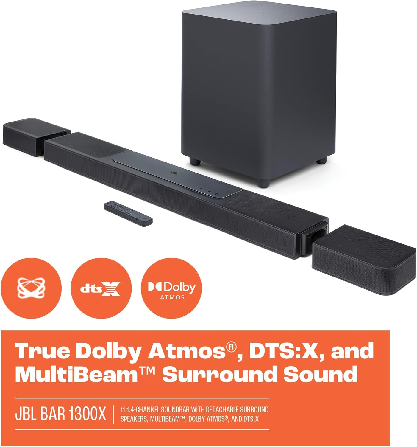 JBL Bar 1300X: 11.1.4-Channel soundbar with Detachable Surround Speakers