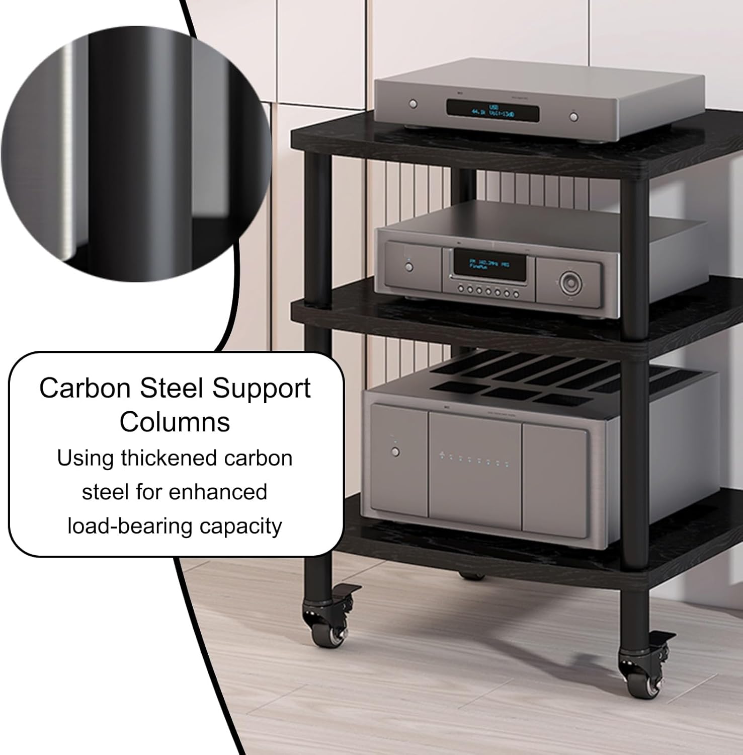 2/3-Tier AV Media Player Stand Multifunctional Entertainment Center