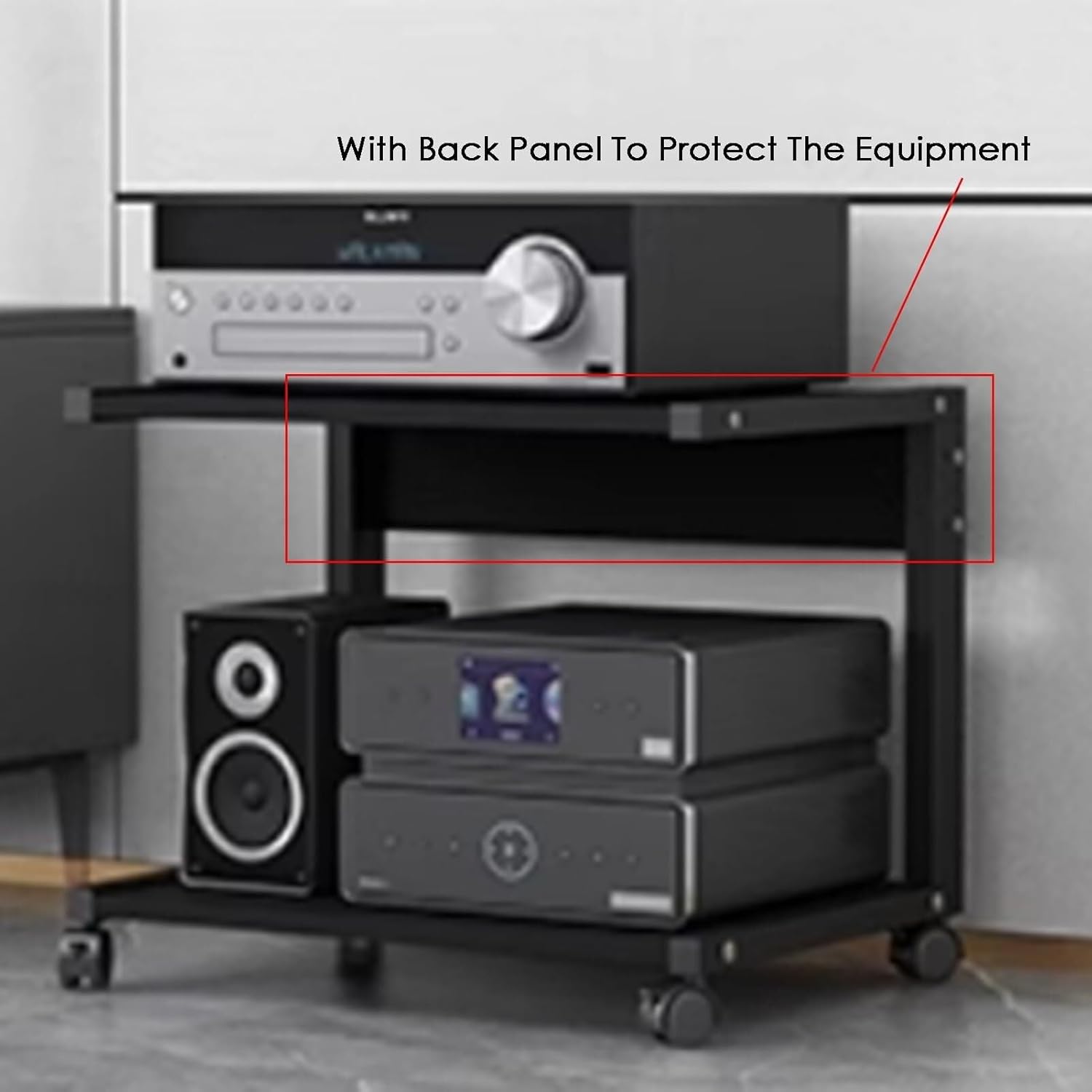 2-Tier Audio Media Rack