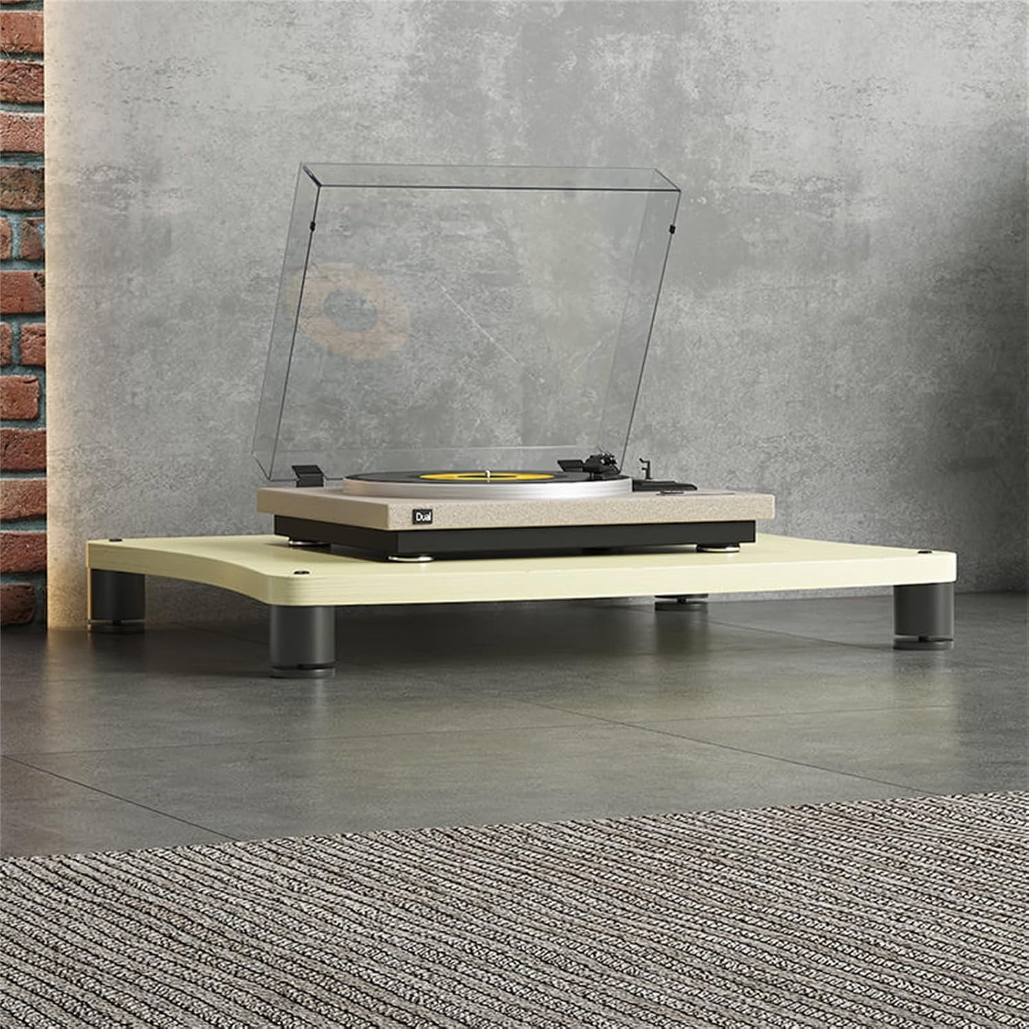 White 1-Tier Stereo Rack AV Media Stand