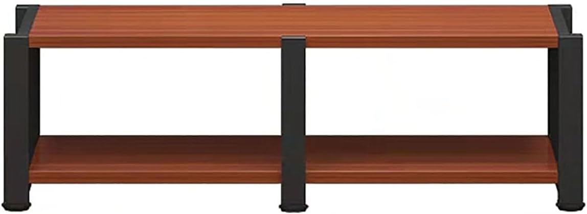 Walnut Audio Rack with Storage - Floor-Standing Audio Tower with Shelves for Living Room