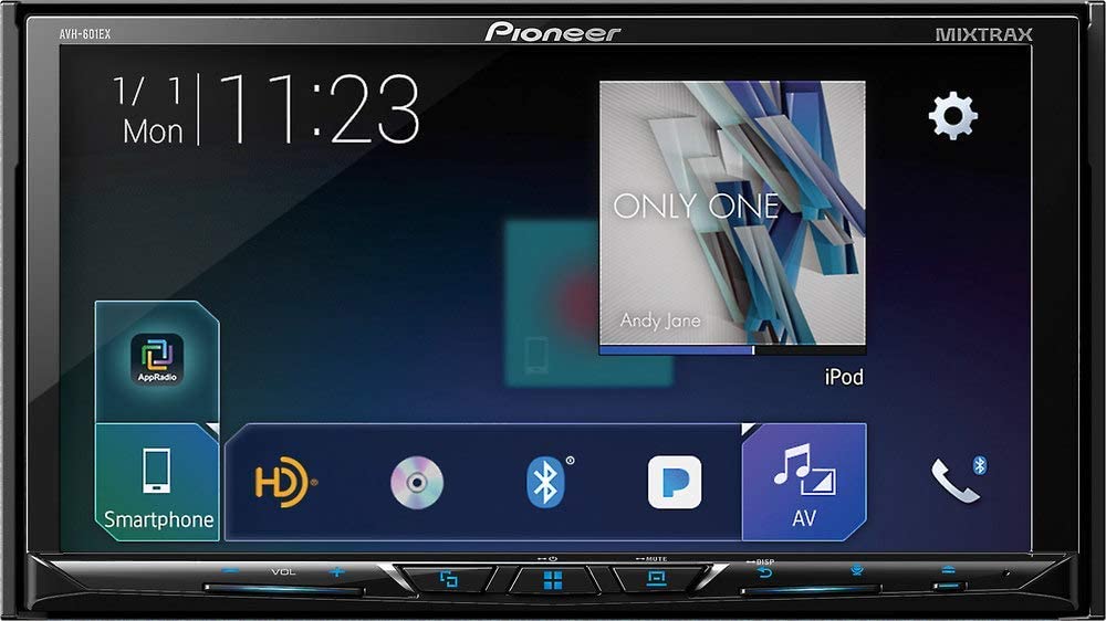 Pioneer 7 inches Built-in Bluetooth - In-Dash CD/DVD/DM Receiver - Black (Renewed)