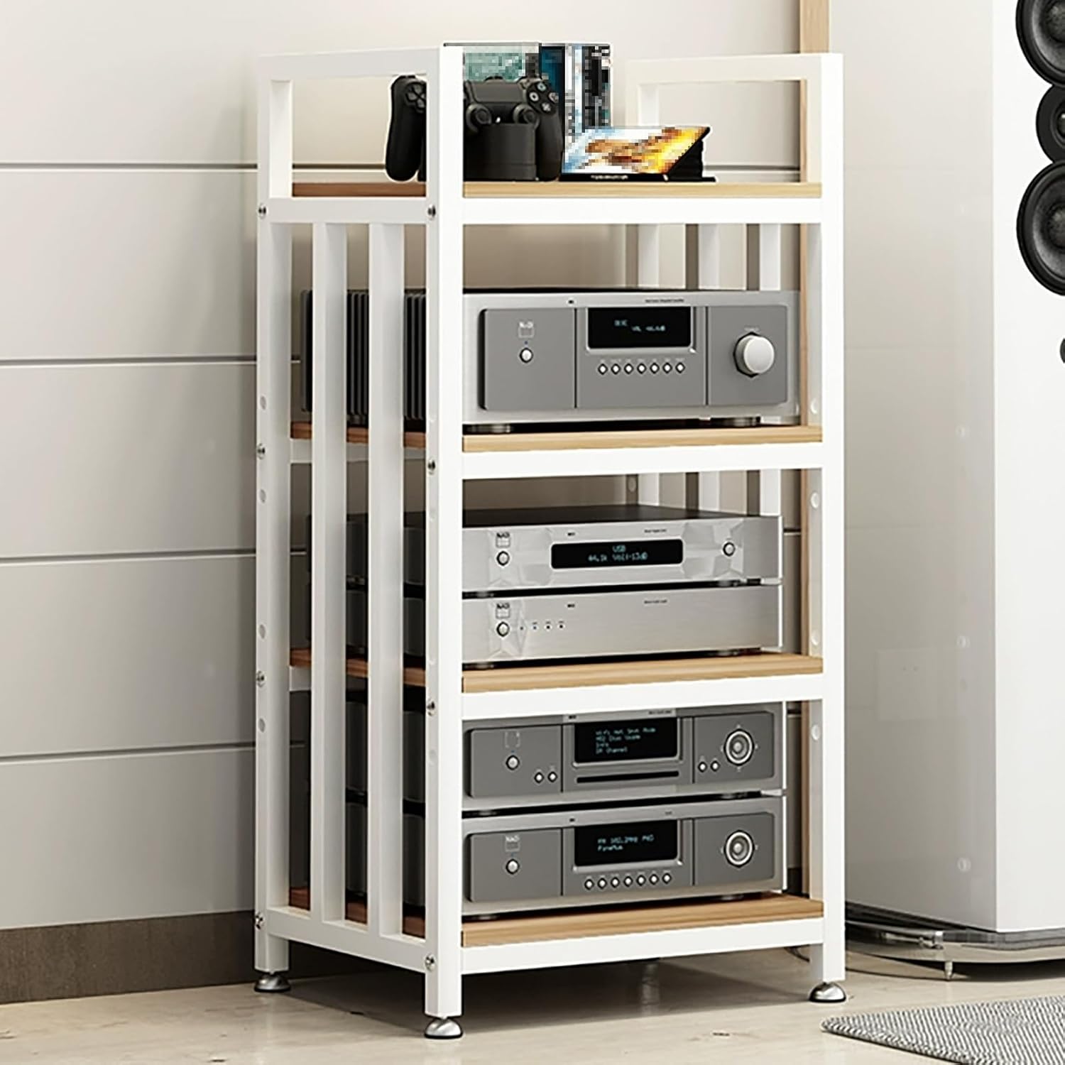 JIAOCKJIAO 4 Tiers Audio Rack