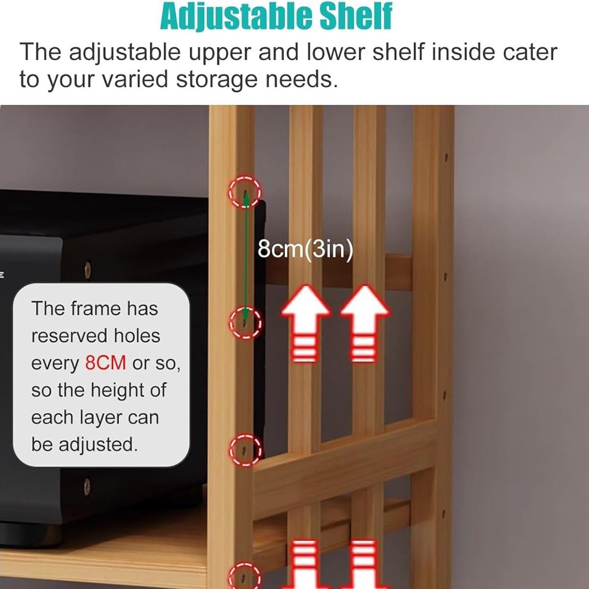 Mobile Audio Rack Cabinet Stereo Component Stand On Wheels