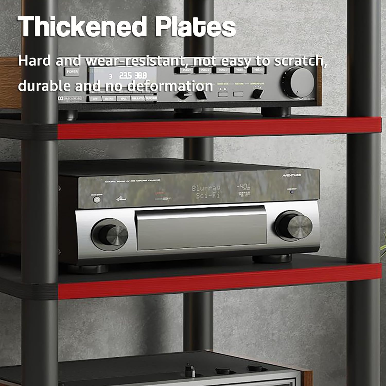 White 1-Tier Stereo Rack AV Media Stand