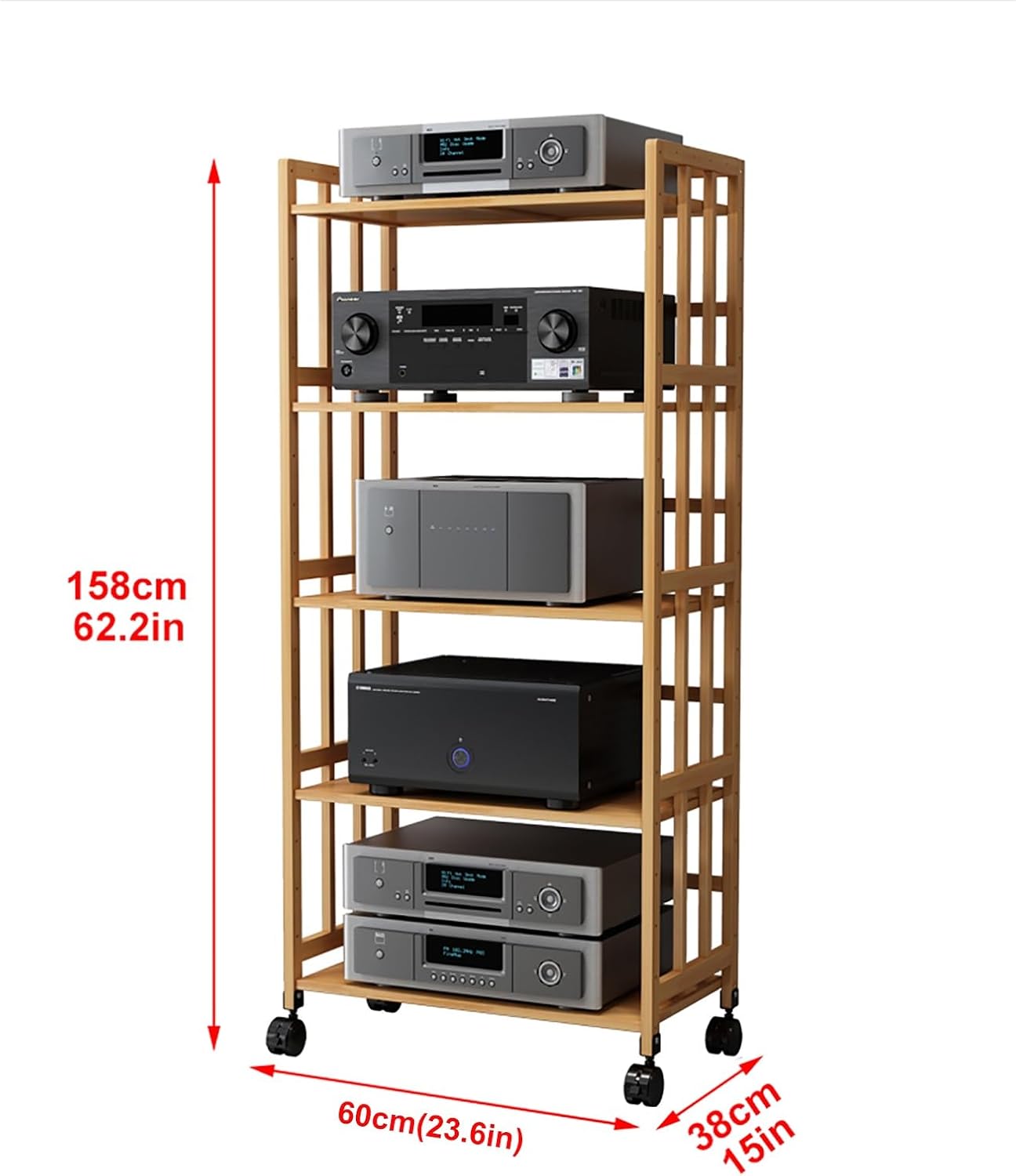 JIAHESHYP 5-Tier Audio Video Media Stand