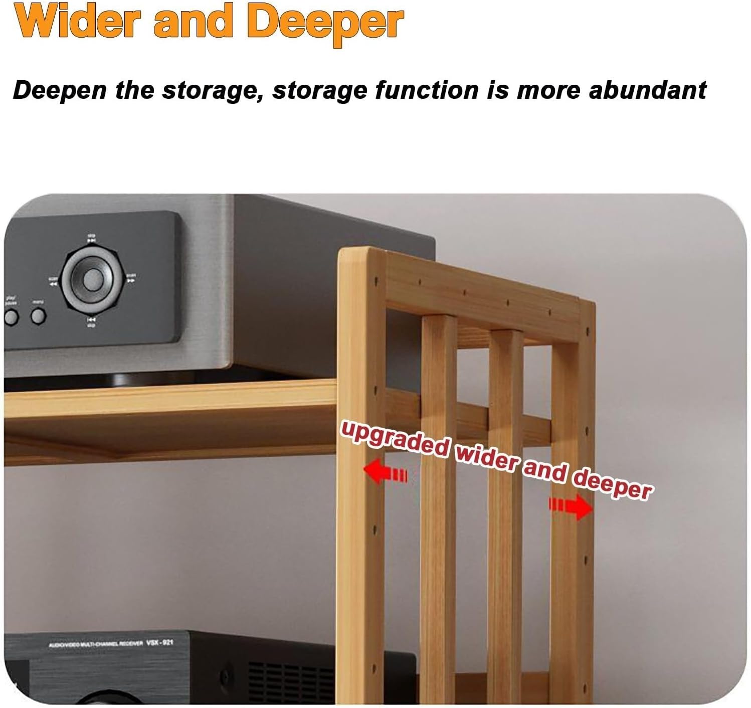 LTFCFZQ 2/3/4/5 Tier AV Media Stand with Adjustable Shelf