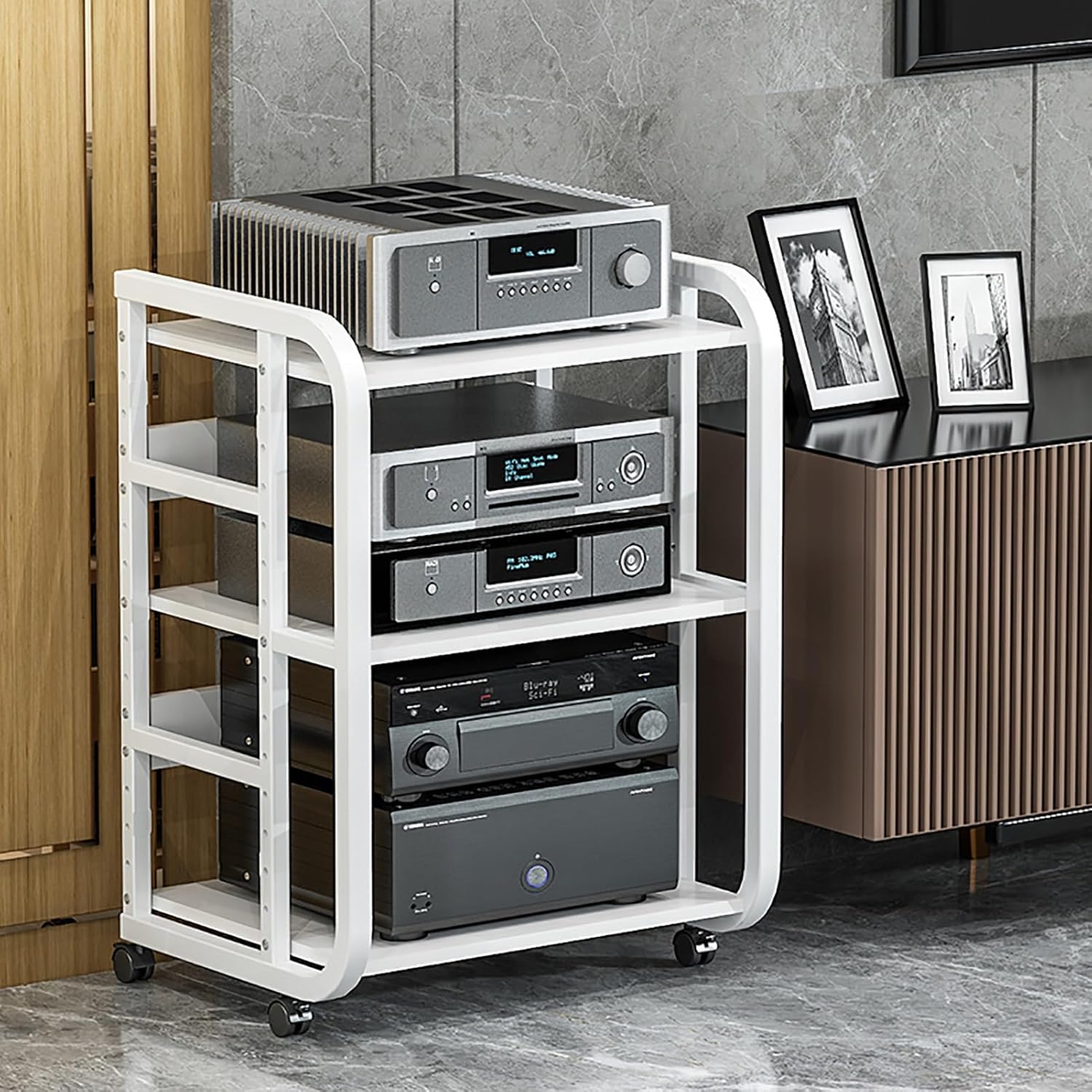 3-Tier AV Media Stand Stand Component Cabinet