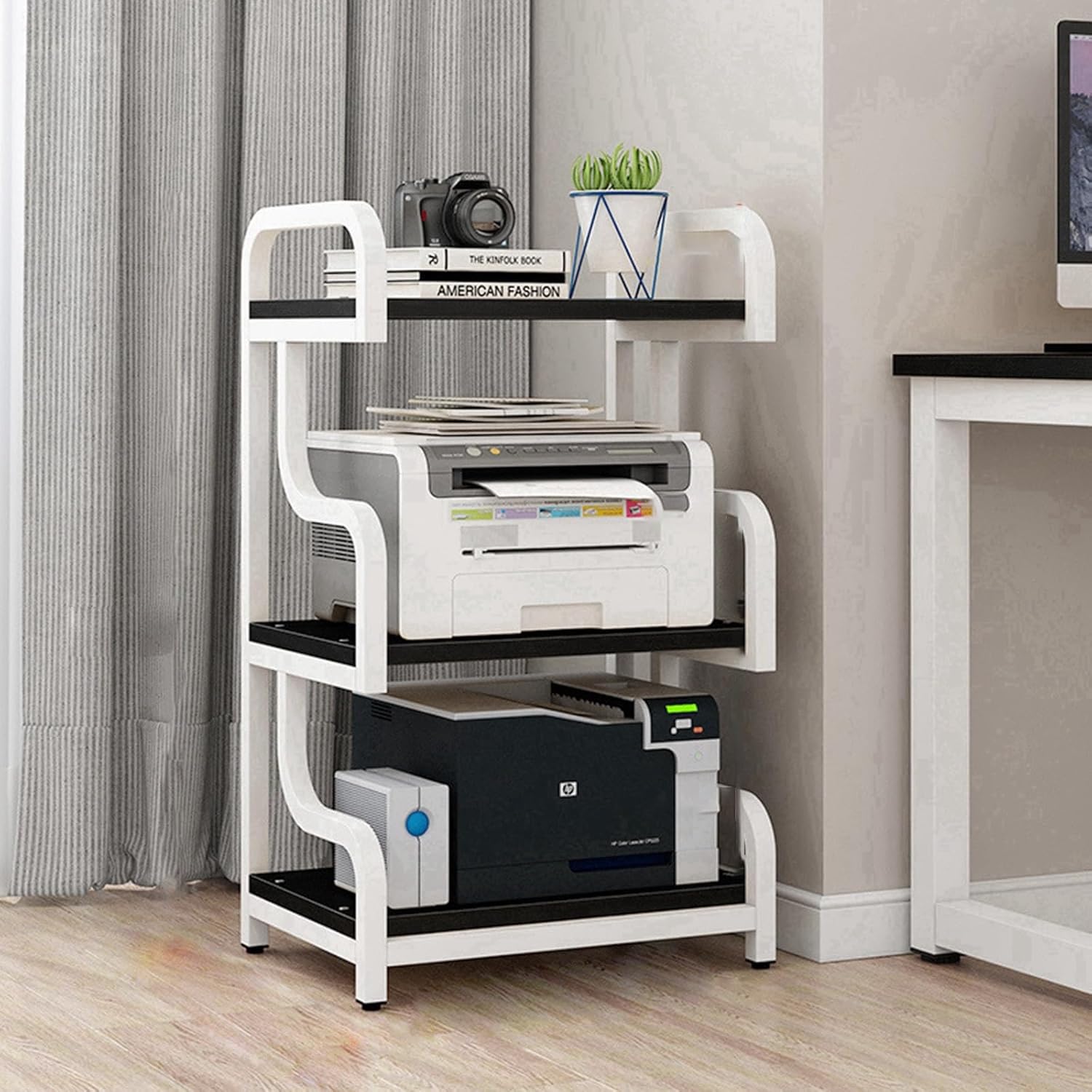 3-Tier Media Stand for TVs & Audio Equipment - Versatile Floor-Standing Stereo Cabinet with Shelves for DVDs